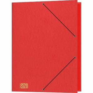 RNK Ordnungsmappe A4 Glanzkarton 390 g/qm DIN 9 Fächer rot