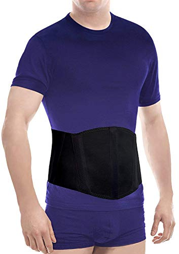 TOROS-GROUP MANUFACTURE Cinturón ergonómico para hernia umbilical (nuevo modelo); faja de sujeción abdominal Large Negro