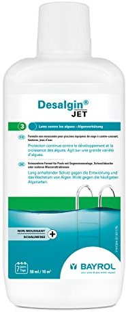 Bayrol Désalgine Jet 1L, Algicide Non moussant, Ultra concentré, sans Chlore et avec Effet clarifiant Empêche la Croissance des algues dans la Piscine