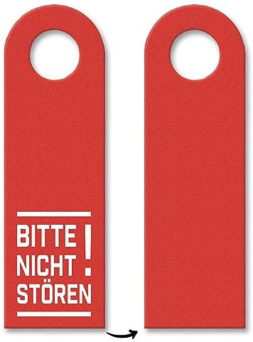 trendaffe - Bitte Nicht stören! Türhänger in Rot Bürotüre Zimmertüre Geschäft Privat Büro