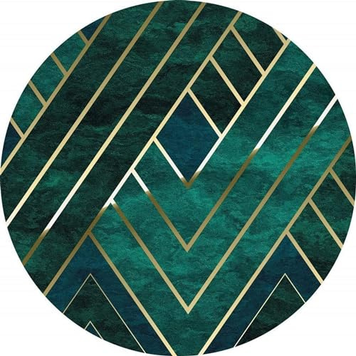 Komar DOT rund och självhäftande fleece fototapet jade – Ø diameter 125 cm – 1 styck – tapet, ungdomsstil, grön, guld, dekoration, väggtapet, väggmålning, väggbeläggning, designtapet – D1-022