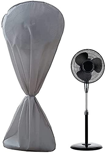 BOSKING Fan Cover Dustproof Waterproof 420D Oxford Standing Pedestal Round Floor Electric Fan Dust Covers for Indoor Outdoor Household Patio Fans (Grey)
