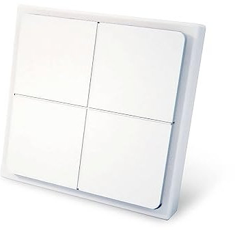 LIGHTBEE ZIGBEE SWITCH Kabelloser Lichtschalter und Dimmer - Kompatibel mit Philips Hue und Apple HomeKit über die Hue Bridge - Slim Design in Weiß Matt - Wireless Lichtschalter Fernbedienung