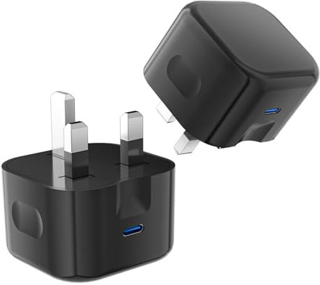 Charger For Samsung Galaxy S25 Edge/S25/S25 Plus/S25 Ultra/S24 FE/S23/S23 FE/S24 Ultra/S24/S24+/S22 Ultra/S21/S22/S22+/S23 Ultra/S21/S23+ Charger Plug, 20W USB C Charger Plug Fast PD Adapter (Black)