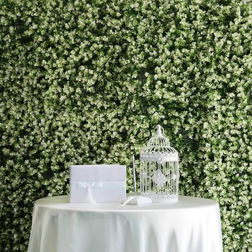Efavormart 4 Pack High-Density Artificial Boxwood and Ivy Wall Panels, 11 Sq. ft. Faux Greenery Privacy Fence and Grass Backdrop Mat for Patio and Interior Decor