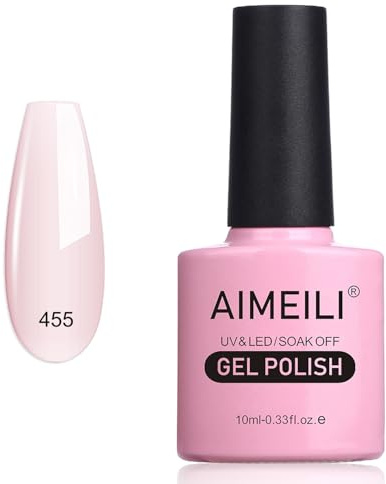 AIMEILI UV LED Gellack ablösbarer Gel Nagellack Nude Pink Gel Nail Polish - (455) 10ml