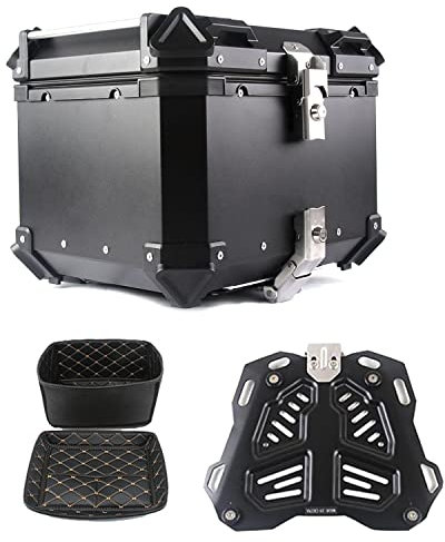 WNANCH Aluminium Motorradkoffer & Gepã Topcase 28L 36L 45L 55L 65L 80L 100L Top Case Roller Koffer Mit 2 Schlüsseln Helmkoffer für Elektromobil (Size : A-36L)