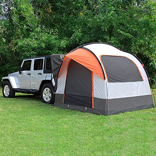 CYTBEK Car Tailgate Tent, Big Space 4-6 Person Outdoor Camping Car Rear Tent With Screen, Protection Sun Waterproof, Awning Tent for Car Camping Road Trip Essentials Small to MidSize SUV Van