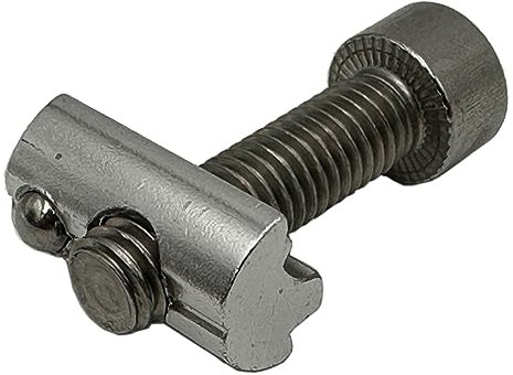 BRESKO Zylinderschrauben mit Alu Nutenstein M8 Edelstahl A2 Zylinderkopf Schrauben Innensechskant Zylinderkopfschrauben Vollgewinde Nutstein Nutenmutter M8x25 mm, 200 Stück