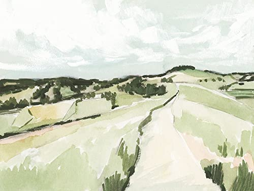 Rolling Pastures Sketch II Poster Print - Victoria Barnes (24 x 18)