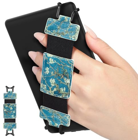 MoKo Soft Hand Strap for 6-8 Kindle eReaders Fire Tablet,Apricot Blossom