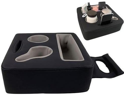 Auto-Armlehnen-Organizer – Autositz-Tablett-Organizer, Auto-Getränkehalter-Aufbewahrungsbox | Allgemeiner Auto-Aufbewahrungs-Organizer zwischen den Sitzen, multifunktionale Armlehnen-Auflage-Aufbewahr