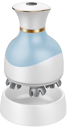Kopfmassagegerät, Kopfmassage Elektrisch, Elektrisches Kopfhaut Massagegerät mit 4 Knetmassageköpfe und 3 Massagemodi, kabellos Kopfmassagegerät für Entspannung, Geschenke