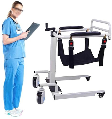 Sedia da trasferimento per vasca da bagno, sedia a rotelle da viaggio leggera pieghevole, sedia di sollevamento per disabili/anziani, sedia di sollevamento per pazienti per la casa, capacità 150 kg1