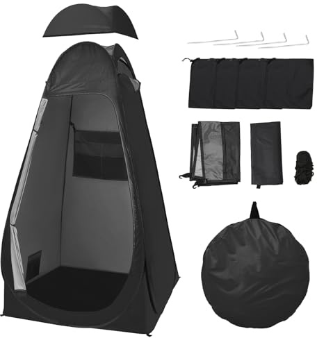 Warmiehomy Pop Up Toilet Tent, Instant Portable Shower Privacy Tent | Changing Tent, Portable Changing Room, Waterproof, UV Protection, Breathable, Double Storage Pockets, Compact with Carry Bag