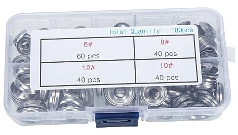 Cabilock 180 pièces Rondelle Inoxydable à Tête Fraisée Joint Coupelle Corrosion Rondelle Fisheye pour Vis à Tête Fraisée Kit Standard pour Bricolage et Industrie