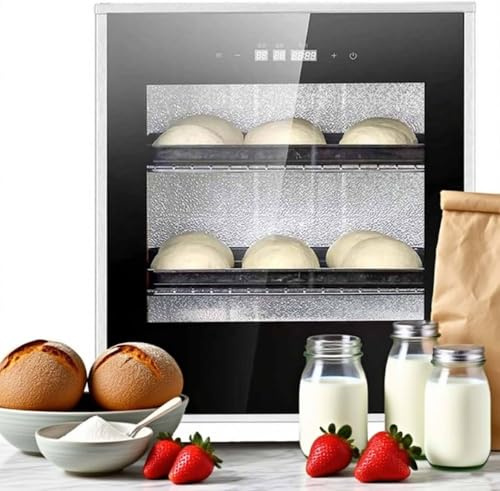 WDDEYYDS Cassa di Lievitazione Elettrica da 40L con Controllo Dell'umidità E Cella di Lievitazione a Temperatura Controllata (20-50℃) per Pane, Pizza, Lievito Madre, Yogurt - Incubatrice Compatta