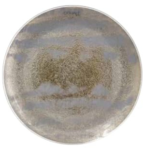 Generico Dogale Venezia Infinito Collection Plate in Gold and Silver Glass – Design Underplate Diameter 32 cm