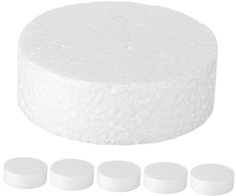 Hohopeti 6 Pezzi Dischi in Schiuma Rotondi per Bricolage Cilindri in Polistirene Leggeri e Flessibili per Progetti Artistici Decorazioni Modellismo Scolastico e Sculture DIY