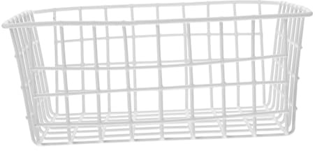 Panier Fer en Congélateur Blanc Métallique Coffre pour Fruits | Rangement la Cuisine Maison, Structure Légère à Placer et Déplacer, Qualité Alimentaire sans Odeur