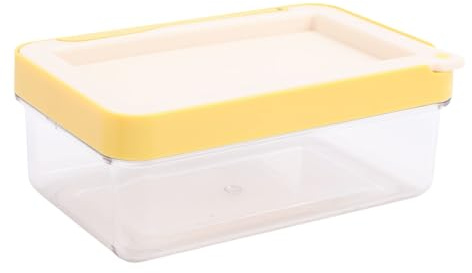 SIXRUN Caja de Almacenamiento para Cortador de Mantequilla con Tapa, 15,5 X 10 X 5,5 Cm/6,1 X 3,9 X 2,2 Pulgadas, Recipiente Hermético para Refrigerador, Caja de Mantequilla Hermética,