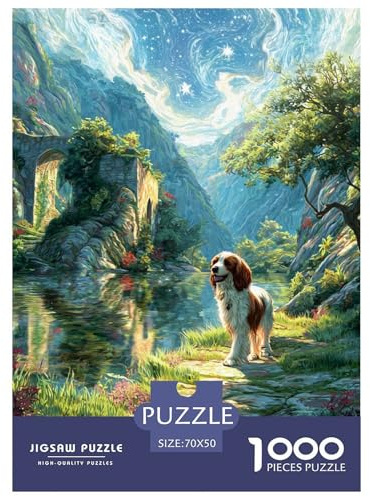 Süßes Puzzlespiel, 1000 Teile, verschiedene Farben, berühmte Gemälde, zum Basteln, Geschicklichkeitsspiel für Kinder von 8 bis 12 Jahren, 70 x 50 cm, 1000 Stück