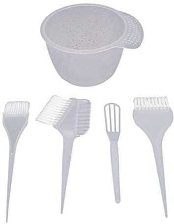 Kit profesional de tinte para el cabello HPZIHUIT: recipiente para tinte, pincel para teñir el cabello, herramientas para decolorar el cabello (hágalo usted mismo). (Transparente)