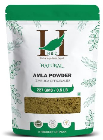 H&C 100% Natural Amla Powder (Emblica Officinalis) - 227g / 0.5 LB / 08 oz