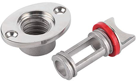 Hlyjoon Ovale Ablassschraube Marine polierte Garboard Ablassschraube Passend für Lochschraube Gewinde Korrosionsbeständig 316 Edelstahl Boot Ablassschraube für Marineboote Yachtschiff