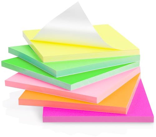 Elektrostatisch Selbstklebend Haftnotizen, 76 x 76 mm, 480 Blatt Sticky Magnetic Notes Flipchart Papier, Haftnotizen Klebezettel Beweglich und verschiebbar auf jeder Oberfläche