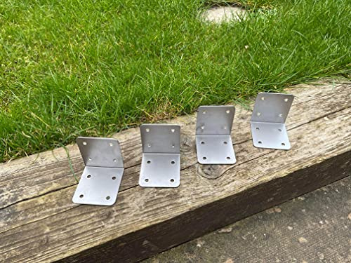 HowseHold Corner Brackets for Raised Beds [PACK OF 12] Timber Joining Plates for Wooden Planters Retaining Walls, Driveway Edging