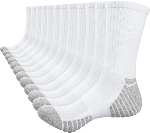 TANSTC Calcetines 47-50 Unisex Adulto, Hombres Senderismo Calcetines para Trekking Camping Ciclismo Tenis, Transpirable, Antideslizante, Anti-ampollas, Alto Rendimiento 6 Pares, XL