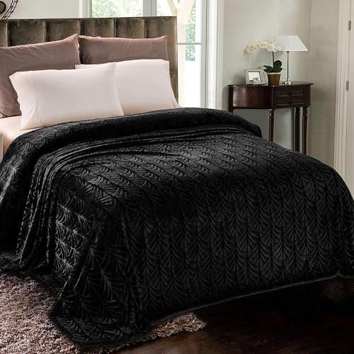 Whale Flotilla Kuscheldecke Flauschig Fleecedecke Decke 150x200 cm | Schwarz, Weiche, Leichte Sofadecke Tagesdecke, Warme Flanell Couchdecke Wohndecke