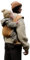 Onbuhimo Up & Go Studio Romeo einfache, bequeme und verstellbare Babytrage – vielseitige physiologische Babytrage für Rücken und Bauch ohne Gurt, ab 6 Monaten bis 15 kg (Modell Camel)