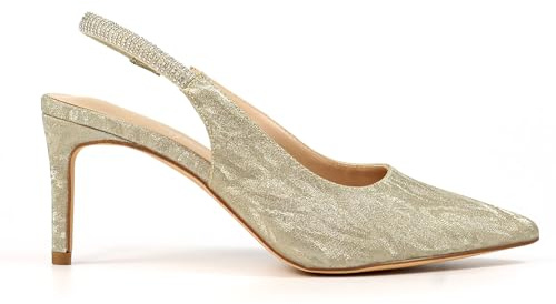 Ladies Janine Gold Slingback Heel 6 Gold