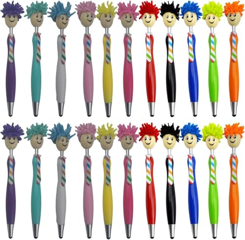 Pens Ballpoint 22Pcs Mop Head Pens Cute Pens for Women Fun Black Ink Pens