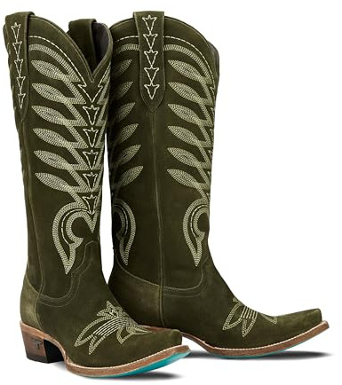 Lane Boots Squash Blossom - Olive Suede (Olive Suede, US Footwear Size System, Adult, Women, Numeric, Medium, 6.5)