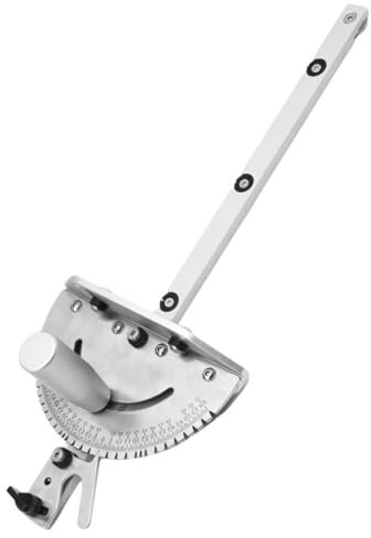 CCKUYT Goniometro Maniglia in Lega di Alluminio Banchi Sega da Tavolo Router Goniometro Strumenti di assemblaggio per Lavorazione del Legno Righello Arresto e misurazione del Taglio Sega, Linguetta W