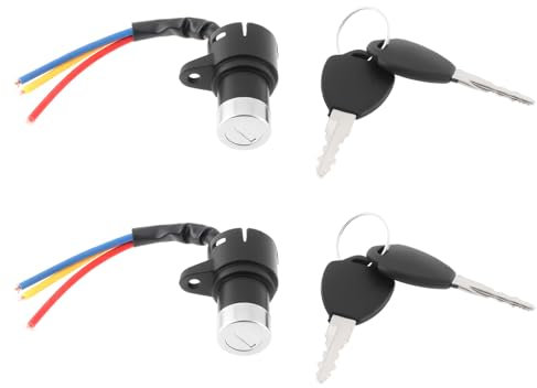 Be In Your Mind 2 Interruttori Di Accensione Per Bici Elettrica A 3 Fili Con Chiavi Dimensioni Ridotte Da 19 Mm Per Scooter Elettrici
