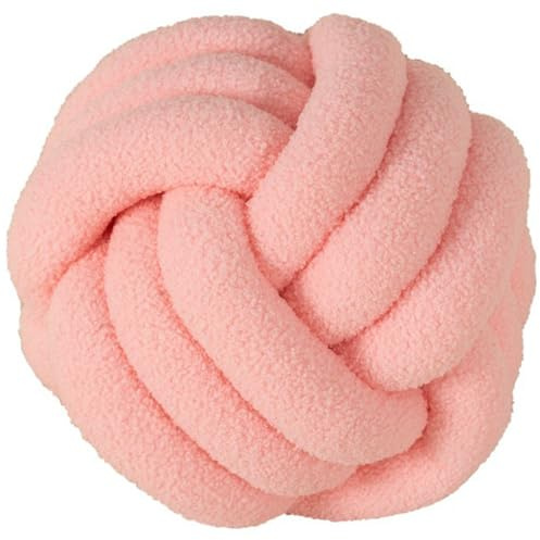moismk Almohadas de Bola de Nudo, Cojín Redondo Suave, Almohada Peluche Tejido a Mano Cojines Decorativa para Hogar, Sofá, Cama, Decorativo(Color 9,28CM)