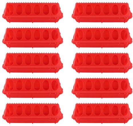 MMABEUTF för flip top fågelmatare vatten, för vaktel liten fjäderfä matningsbricka, 12 tråg diskdispenser, för kycklinganka, plastmaterial, lätt att använda, hållbar design
