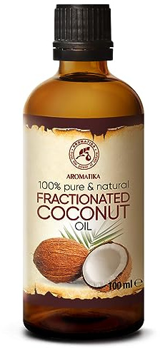 Kokosöl Fraktioniert 100ml - Cocos Nucifera Oil - Reines & Natürliches Coconut Öl - Basisöl - Flüssig - Geruchlos - Intensive Pflege für Gesicht - Körper - Haut - Haare - Massageöl - Kosmetik