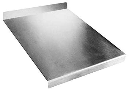 ZeroInox spianatoio Tabla de Cortar de Acero Inoxidable, Varias Medidas con – tartera para Proteger EL Plano de la Cocina Profundidad 60 cm