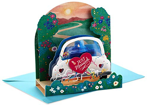 Hallmark Paper Wonder Displayable Pop Up Wedding Card (Just Married)