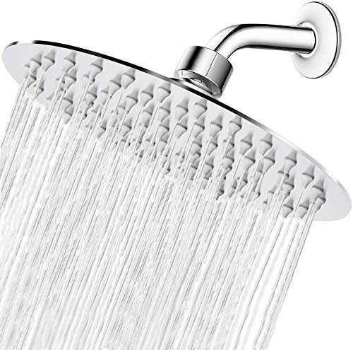 NearMoon high Pressure rain showerhead, Ultra Thin designbest Pressure Increase, Awesome Shower Experience Even at Low Water Flow 8-inch Round
