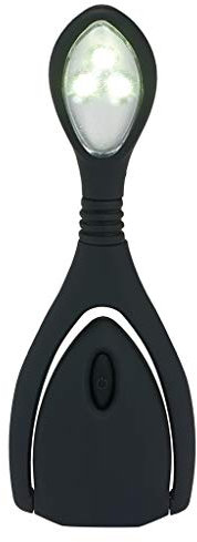 moses. libri_x LED Leselicht Lumi Plus Schwarz , Klemmleuchte mit stufenlosem Dimmer , Leselampe zum Lesen im Dunkeln