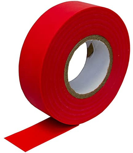 Lumonic 20 rollos de cinta aislante de PVC 19mm x 20m cinta adhesiva roja Isotape I Adecuado para electricistas y aficionados I Cinta aislante en varias longitudes y colores