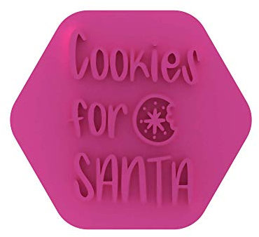 LissieLou Biscotti per Babbo Natale Cookie Timbro a tema natalizio glassa fondente Embosser - Rosa chiaro