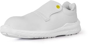 U-Power Red Industry® Madrid, Calzado de seguridad unisex, bajo, cómodo y ligero, inserto Infinergy, blanco sin cordones, parte superior seca, repelente al agua - White 44