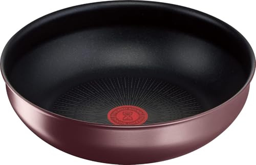 Tefal T-fal L38577 Bratpfanne mit abnehmbarem Griff, 10,2 Zoll (26 cm), tiefe Bratpfanne, antihaftbeschichtet, Benachrichtigungszeichen zur Anzeige der geeigneten Temperatur, kompatibel mit Gasfeuer